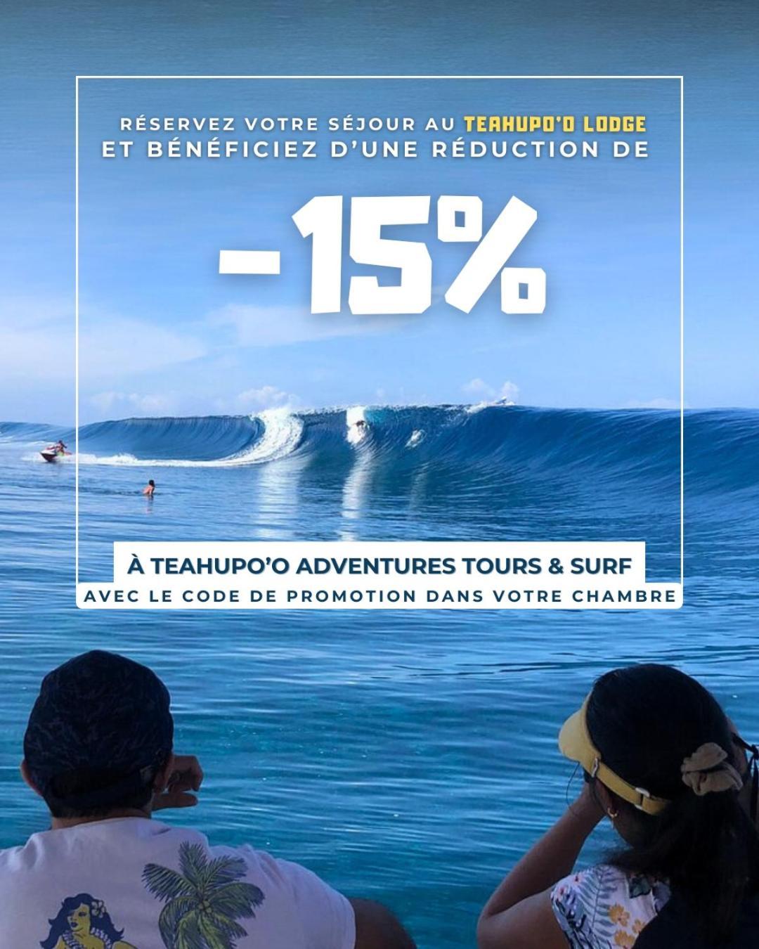Teahupo'O Lodge, Fare Raepu'U, L'Aventure Du Bout De L'Ile En Famille Ou Entre Amis Teahupoo 外观 照片